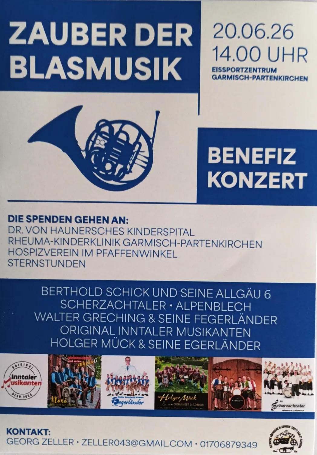 flyer von Blasmusik in Verbindung mit Harley Davidson