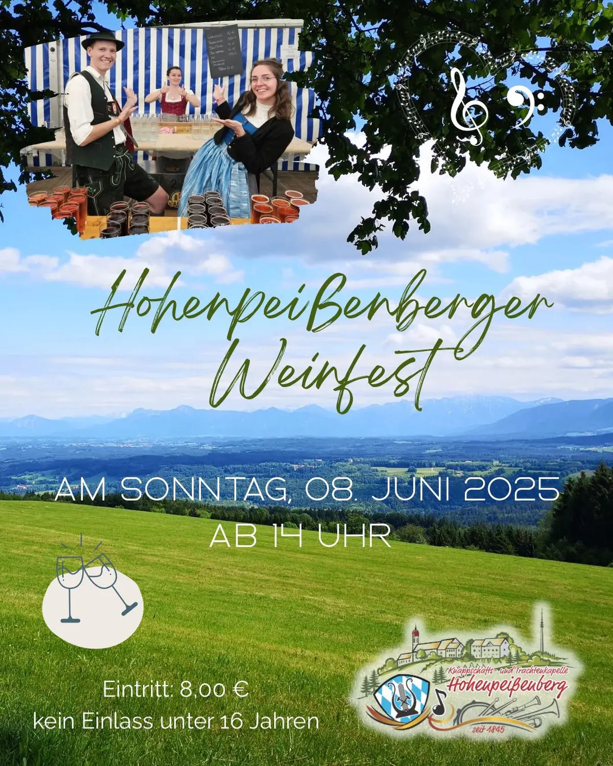 flyer von Blasmusik in Verbindung mit Harley Davidson
